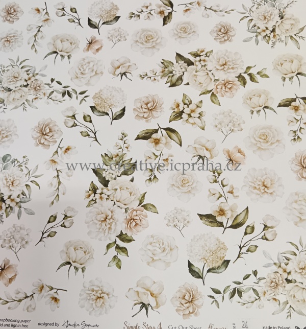 ScrapAndMe SimpleStory4  Flowe 30.5x30.5cm 250g/m2